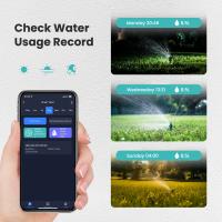 Medidor De Agua Con Timer WiFi Solar De MoesHouse IP65 Impermeable Con Entrada De Latón Sensor De Temperatura Y Humedad Del Suelo Compatible Con Tuya UK - details 4