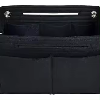 Organizador de bolsos de fieltro, organizador de bolsos con múltiples bolsillos, inserto para bolso, color negro - 1