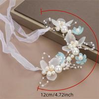 Diadema De Boda Bohemia Para Niñas Adorno De Cabello Con Perlas Y Flores Guirnalda De Novia Aro De Cabeza Joyería De Pelo Regalos Para Niños Estilo Moda Primavera Verano - details 12
