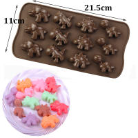 Molde De Galletas De Silicona 1Pcs Forma De Corazón Huevo Dinosaurio Estrella Hoja Y Robot Para Hornear Y Helados - details 1