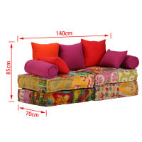 vidaXL Puf modular de 2 plazas Cojín Decorativo de Asiento Cojines de muebles de salon - details 6