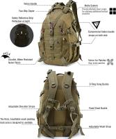 Mochila Táctica Militar 35L Aguateresistant Senderismo,Mochila táctica de 35 L, Mochila militar del ejército, resistente al agua, para senderismo, camping, ciclismo, viajes, mochila al aire libre para hombres y mujeres. - details 1