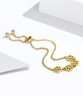 Pulsera De Cadena Y Enlace Con Huella De Perro En Plata De Ley 925 Para Mujer Joyería Moda Lindo Regalo Suertudo WOSTU CQB096 - details 10