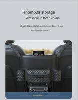 Bolsa De Almacenamiento Para Asiento Medio De Coche De Gran Capacidad En Cuero Negro Estilo Napa Soporte Para Artículos Colgante Para Espalda De Silla - details 10