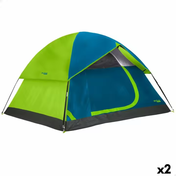Tienda de Campaña Aktive 4 personas 240 x 130 x 210 cm (2 Unidades) - 1