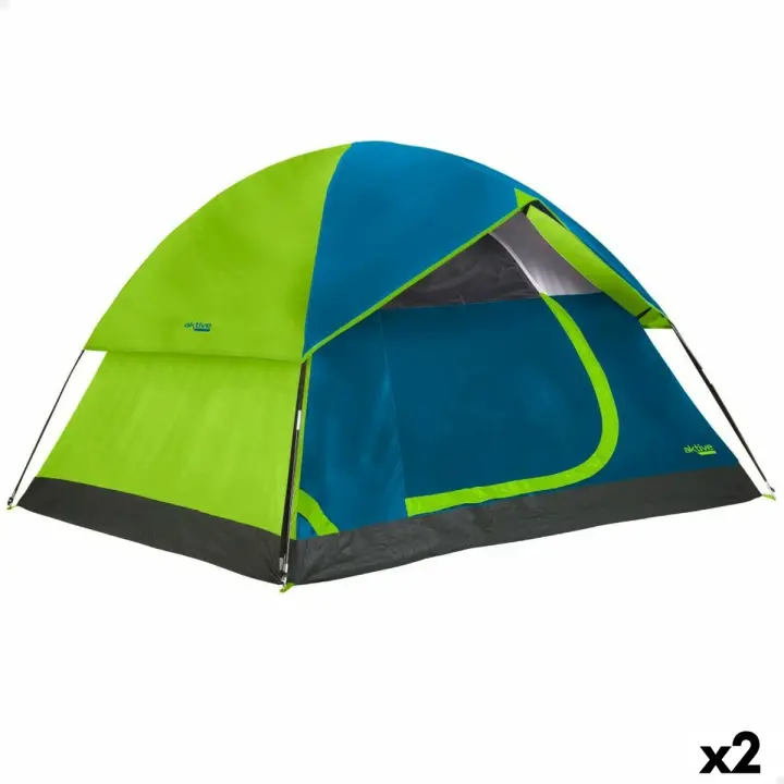 Tienda de Campaña Aktive 4 personas 240 x 130 x 210 cm (2 Unidades) - 1