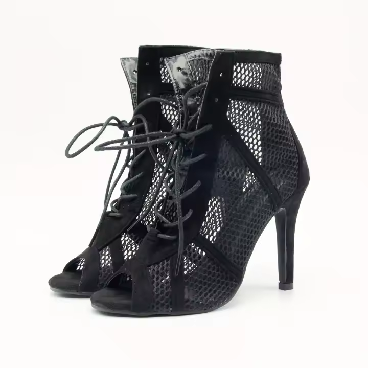 ​ ​ Zapatos de baile latino para mujer con tacones altos blancos: zapatos de tacón de aguja profesionales para salsa/bachata para competiciones y fiestas ​ ​ - 1