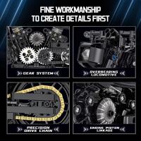 Conjunto De Bloques De Construcción De Motocicleta Técnica 586 Piezas Kit De Modelo Super Motocicleta Para Adultos Y Niños Juguete Artesanal Regalo Para Niños Hombres - details 4