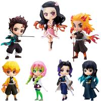 Figura De Anime Demon Slayer 13-15cm Nezuko Tanjirou Zenitsu Inosuke Kyoujurou Giyuu Qposket PVC Juguete Modelo Para Niños Regalo - details 21