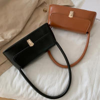 Bolso De Hombro Para Mujer Estilo Retro Tendencia PU Cuero Sólido Color Simple Bolso De Comunicación Con Manija Portátil Bolsos Casual - details 15