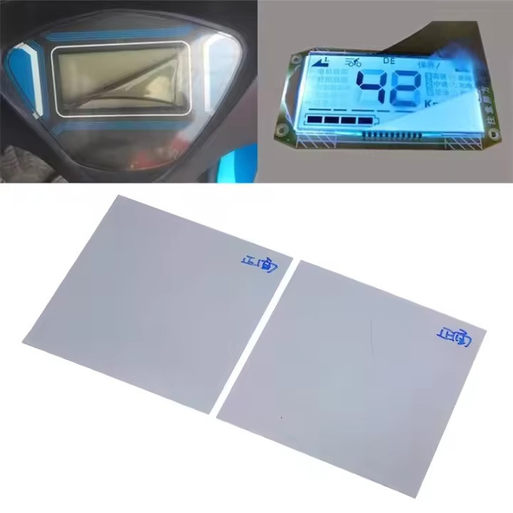 Protector De Pantalla Para Tablero De Coche Universal LCD 9x9CM Película Polarizada Para Display Imagen Pantalla De Reloj Batería De Teléfono Móvil Grande Para Vehículos Eléctricos - 1
