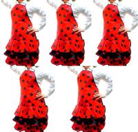 Netdam Pack 5 Delantales Sevillanas Flamencos Con Lunares Para Disfraces y Fiestas - details 1