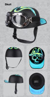 Gorro De Béisbol DS 2023 Retro Casco De Verano Para Motocicleta Cruzador Chopper Vintage Con Abertura Frontal Para Scooter Y Gangster - details 17