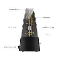 Metronomo Mecánico Universal Estándar Para Guitarra Violín Piano Bajo Y Batería Material ABS Herramienta De Práctica Musical - details 3
