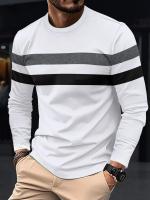 Camiseta De Hombre De Verano 2024 Manga Larga Cuello Redondo Espalda Larga Transpirable Ligera Casual Para Negocios - details 4