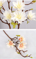 1PCS Decoración De Flores Artificiales Simples Chinas Perfume De Gradiente Alta Simulación Loto Magnolia Adorno Para El Hogar Y Fiestas - details 10