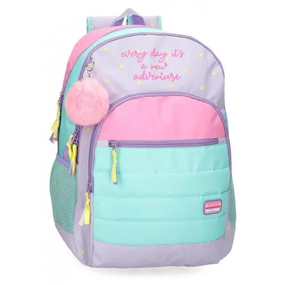 Mochila Escolar 44 cm Movom New Adventure – Adaptable a Carro, Espaciosa y Funcional - 1
