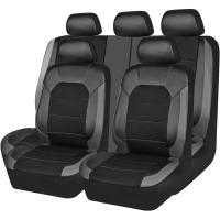 Funda de asiento de coche de cuero Pu Universal, tela transpirable, cojín de asiento delantero y trasero, protección completa, 9 unidades por juego - details 18