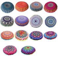 Funda De Cojín Bohemio Con Patrón Mandala Redondo 14 Estilos Decoración De Hogar Y Hotel 43x43cm Cubierta De Almohada Ecológica Tejida 100% Poliéster - details 0