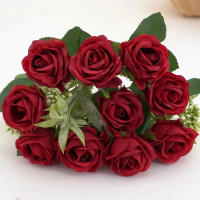 10 Cabezas De Rosa Artificial En 6 Colores Peonías Flores Falsas Para Decoración De Boda Y Ocasiones Especiales Material De Poliéster - details 8