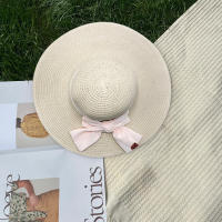 Sombrero de Paja de Verano para Mujer, Sombrero de Playa de Ala Ancha con Protección UV, Cómodo y Transpirable, Ajustable y Plegable, Ideal para Viajes y Aire Libre (Beige/Marrón/Blanco/Khaki) - details 1