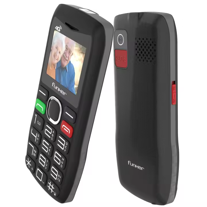 Funker C120 Classic - Teléfono Móvil para Personas Mayores con Botón SOS - Teclas Grandes y Volumen Alto -USB-C - Bateria 1000mAh - Pantalla Grande de 1,8 Pulgadas - Fácil de Usar - 1