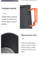 Widesea Tetera De Camping Con Presa Francesa Taza De Camping Para Senderismo Y Trekking Material De Aluminio Plegable - details 3