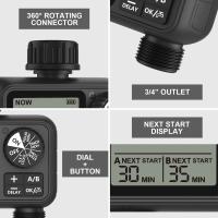 Nuevo Timer De Agua Digital Con 2 Salidas Control Independiente Programación Ajustable Instalación Fácil Riego De Jardín Y Césped - details 3