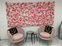 Pared De Flores Artificiales Rosa De Seda Para Decoración De Bodas Bebés Y Navidad Estilo De Hojas Verdes Y Rosas Tamaño Grande - details 9