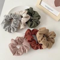 Lote De 6 Scrunchies Para Mujer Y Niñas Microfibra Tejida Estilo Coreano Japonés Moda Scruncies Decorativos Cinta Elástica De Poliéster Para Uso Casual - details 0