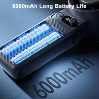 Abanico Portátil Mano 3600mAh Recargable Plegable Con Cuello Para Refrigeración Al Aire Libre Camping Ventilador De Hielo - details 4