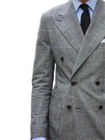 Traje De Novio De Moda Para Hombre 2 Piezas Gris a Cuadros Traje De Negocios Chaleco Slim Fit Pantalones Conjunto Para Bodas Y Uso Diario - details 5