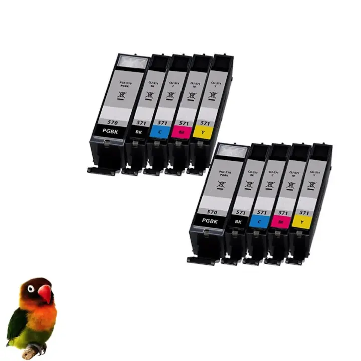 Cartuchos de Tinta Compatibles Canon PGI-570XL/CLI-571XL - Pack 10 Tintas - Alta Calidad de Impresión - 1