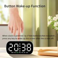Reloj De Alarma Digital USB Potenciado Con Temperatura Fecha Doble Alarma Modo Nocturno Snooze Niveles De Brillo 5 12/24H LED Reloj - details 14