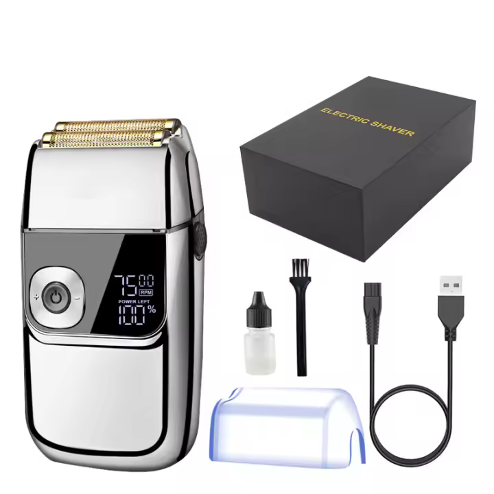 Nueva afeitadora de metal para hombres, afeitadora de cuerpo completo lavable con pantalla digital LCD y cabezal de afeitado. - 1
