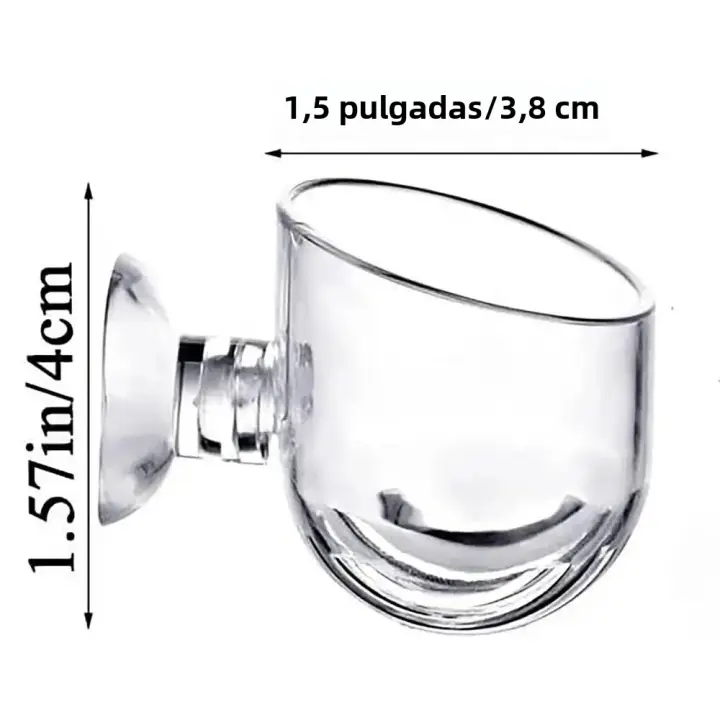 Vaso De Cristal Para Acuario Con Aspiradores Para Cultivar Semillas De Plantas Acuáticas Y Coral Adorno Para Tanque De Peces - 1