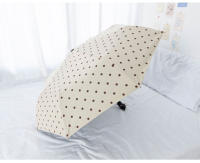 Parasol De Protección Solar UV Paraguas Automático Plegable Con Patrón De Polka Doble Uso Para Lluvia Y Sol Material De Tela De Nylon 190T Para Adultos - details 6