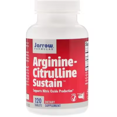Sostenimiento de arginina-citrulina, 120 tabletas de Jarrow Formulas - 1