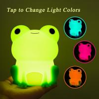 Lámpara Nocturna De Silicona Recargable USB Con Diseño De Sapo Cartoon Luz LED Ambiente Para La Habitación Control Táctil - details 3