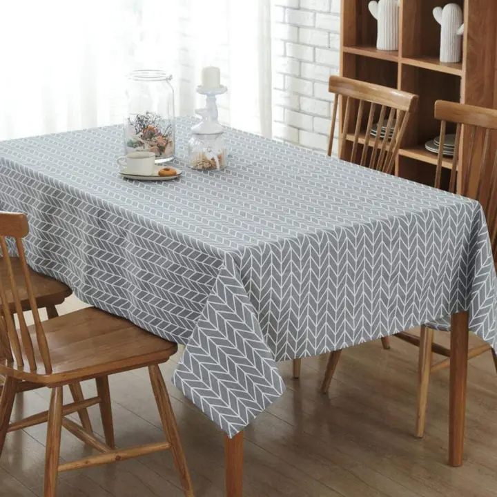Mantel Lavable Cuadrada Efecto Lotus impermeable Lona Mantel Protección Manchadas fácil El repele la ciudad mantelería gris 140x180 cm - 1