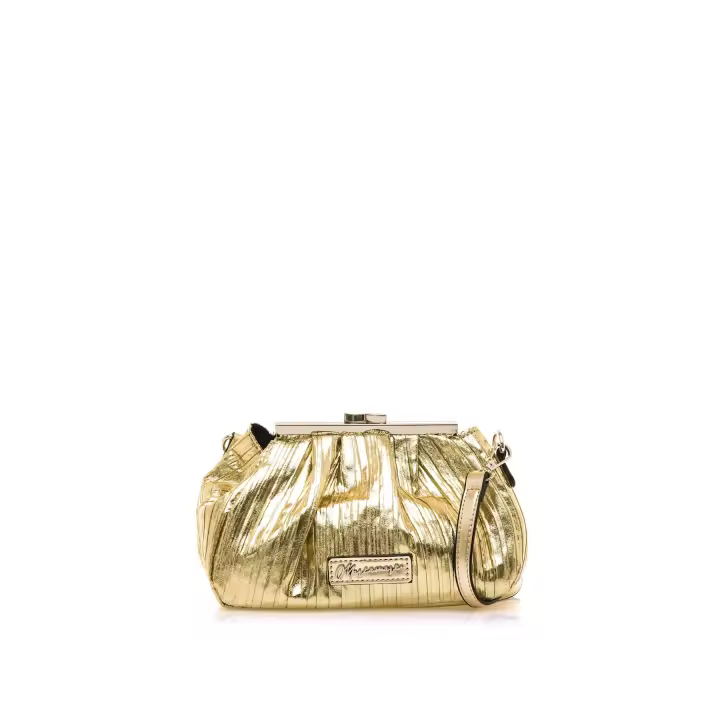 MARIAMARE bolsos de mano mujer tery oro con cierre cremallera - 1