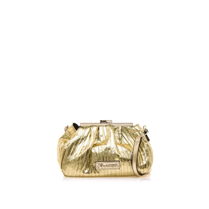 MARIAMARE bolsos de mano mujer tery oro con cierre cremallera - 1