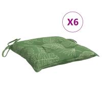 vidaXL Cojines para silla 6 uds tela 40x40x7 cm Color Negro y blanco,  Verde y rosa,  Blanco y verde y mas Cojín Decorativo de Asiento Cojines de muebles de salon - details 3