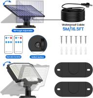 Lámpara Solar Exterior LED 160/128 Con 3 Modos Luz De Decoración Para Jardín Y Parque Sensor De Movimiento PIR Impermeable IP65 - details 3