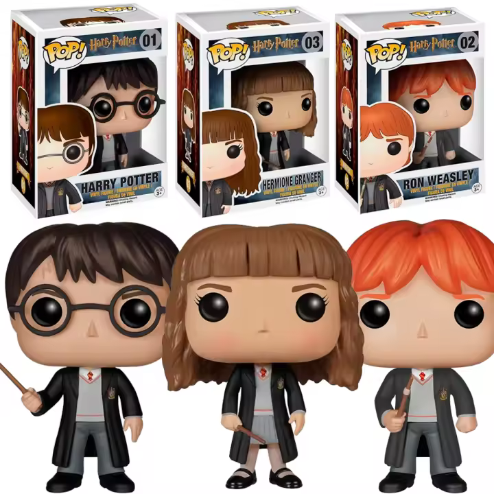 Funko Pack 3 funkos Harry Potter Hermione Granger Ron Weasley Gryffindor túnica robe 01 02 03 Hogwarts Funko Pop - 1