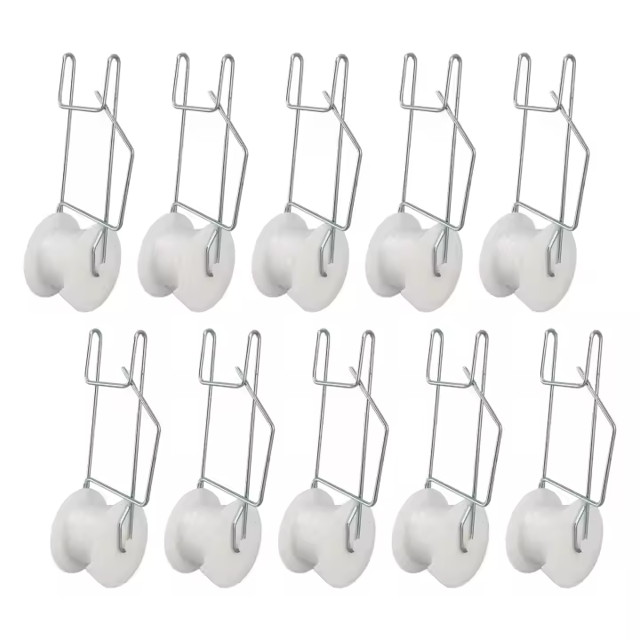 10pcs Gancho De Rueda Para Tomates En Acero Galvanizado Y PP Resistente Al Calor Espacioso 15m Hilo De Vinilo Para Cultivo De Cucú - 1