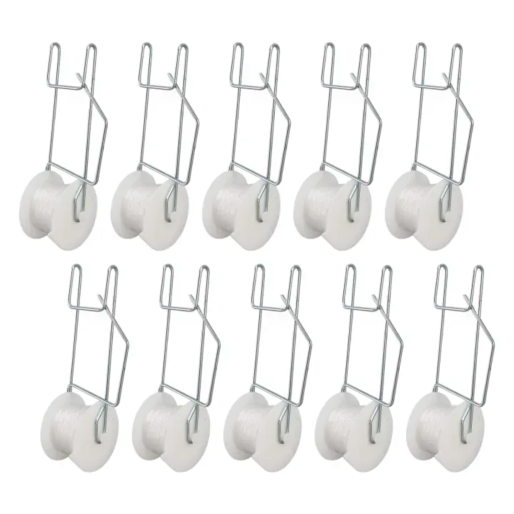 10pcs Gancho De Rueda Para Tomates En Acero Galvanizado Y PP Resistente Al Calor Espacioso 15m Hilo De Vinilo Para Cultivo De Cucú - 1