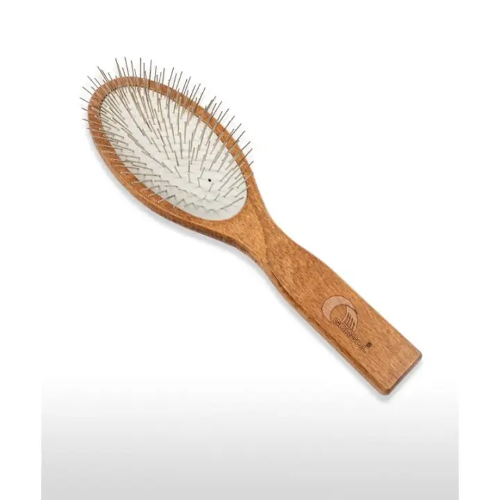 Cepillo para Perros y Gatos de Mantequilla de Pelo Largo y Fino - Hecho de Madera de Haya con Púas de Acero Flexibles de 25 mm - Accesorios para Perros y Gatos - Quita Nudos - MD10 COLLECTION - 1