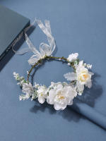 Diadema De Rattan Simulada Tejida En Hierro Florales Para Mujer Adorno De Boda Y Novia Estilo Inmortal Decoración De Fiesta - details 2