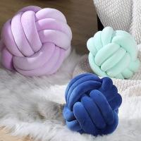 Cojín Decorativo De Velours Blanco Grande Hecho a Mano Con Nudo Moderno Y Cómodo Para Sofa Y Decoración De Navidad - details 12